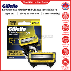 LƯỠI DAO CẠO RÂU THAY THẾ GILLETTE PROSHIELD 5+1 HỘP 8 LƯỠI - 4987176032720