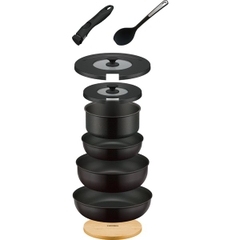 BỘ NỒI TỪ CHỐNG DÍNH THERMOS 9 MÓN