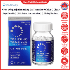 VIÊN UỐNG TRẮNG DA TRỊ NÁM TRANSINO WHITE C CLEAR