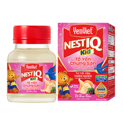 Tổ Yến Chưng Sẵn Trẻ Em Nest IQ Vị Hoa Tiên (18% Tổ Yến) [Hộp quai xách 06 lọ x 70ml]