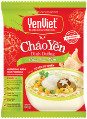 Cháo Yến Dinh Dưỡng YenViet Chay Rau Nấm [Thùng 30 Gói x 50gr]