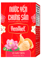 Nước Yến Chưng Sẵn Vị Hạt Sen [Hộp quà tặng 06 lọ x 70ml]