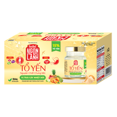 Tổ Yến Nguyên Chất Chưng Sẵn Ngon Lành Vị Trái Cây Nhiệt Đới (15% Tổ Yến) - Khay 06 lọ x 70ml