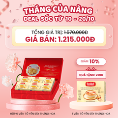 Tổ Yến Sấy Thăng Hoa - Nhuỵ Hoa Nghệ Tây [Hộp 6 Viên]