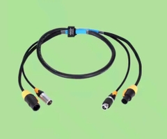Cáp Nguồn & DMX Powercon Kết Hợp cho đèn sân khấu