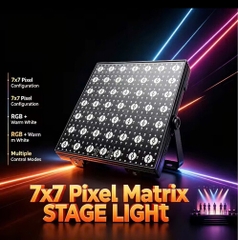 Đèn Sân Khấu LED Ma Trận 200W 7x7 RGB