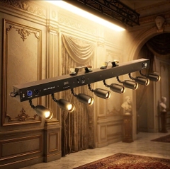 Đèn pha LED 8 đầu có khả năng thu phóng BE68