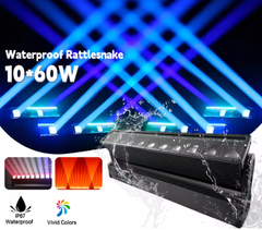 Đèn bar di động LCC LIGHTING chống nước 10*60W LCC-B1060NT cho sân khấu ngoài trời, biểu diễn DJ, tiệc tùng, hòa nhạc, IP67, hiệu ứng RGBW 4in1
