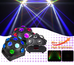 Đèn hiệu ứng chùm tia LCC LIGHTING với laser dành cho tiệc DJ, sân khấu, club, sự kiện KTV, đèn hiệu ứng di động LED 13*15W RGBW 4in1