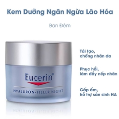 Review Kem Dưỡng Phục Hồi Da Chống Lão Hóa Ban Đêm Eucerin Hyaluron Filler Night Cream