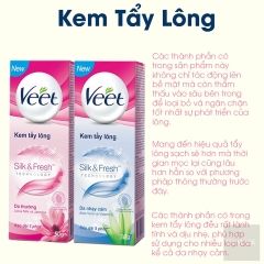 Review kem tẩy lông toàn thân Veet Silk Fresh Technology