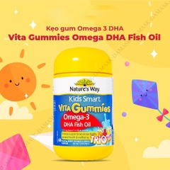 Kẹo dẻo Nature's Way Kids Smart Vita Gummies Omega-3 DHA Fish Oil