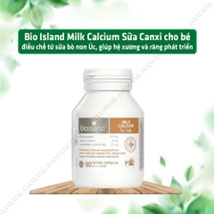 Viên bổ sung canxi sữa cho bé Bio Island Milk Calcium Úc