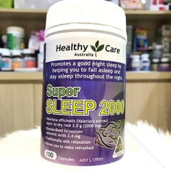 Viên uống hỗ trợ giấc ngủ Healthy Care Super Sleep 2000mg