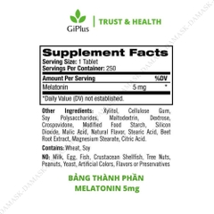 Viên uống hỗ trợ giấc ngủ Nature's Bounty Super Strength Melatonin 5mg