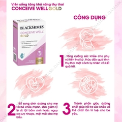 Viên uống tăng khả năng thụ thai, bổ trứng cho nữ giới Conceive Well Gold Blackmores Úc