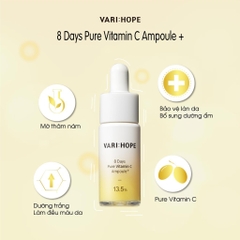 Serum dưỡng trắng da Varihope 8 Days Pure Vitamin C Ampoule Plus Hàn Quốc