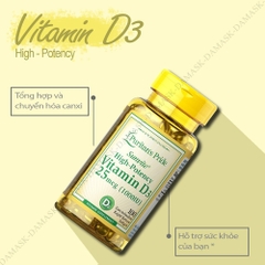 Viên uống tăng cường hấp thu canxi Puritan's Pride Vitamin D3 1000 IU Mỹ