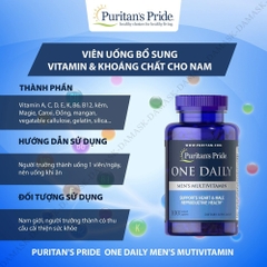 Vitamin tổng hợp cho nam Puritan's Pride One Daily Men's Mutivitamin Mỹ