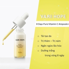 Serum dưỡng trắng da Varihope 8 Days Pure Vitamin C Ampoule Plus Hàn Quốc