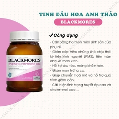 Viên uống Tinh dầu hoa anh thảo điều hòa nội tiết tố nữ Blackmores Evening Primrose Oil