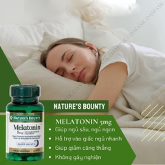 Viên uống hỗ trợ giấc ngủ Nature's Bounty Super Strength Melatonin 5mg