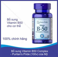 Viên uống bổ sung vitamin B-50 Complex 100 viên