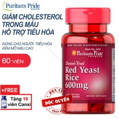 Viên uống bổ sung dưỡng chất Red Yeast Rice 600mg