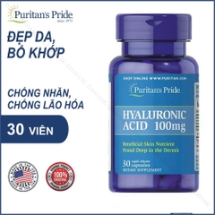 Viên uống bù ẩm, chống nhăn, chống lão hoá da Puritan’s Pride Hyaluronic acid