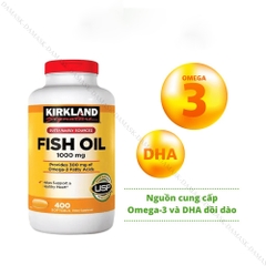 Viên uống tinh dầu cá Omega 3 Kirkland của Mỹ