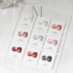 Bộ sưu tập sơn Gel Lạnh DAMASK Ngọc Trai giống trắng gương tặng set quà 450K