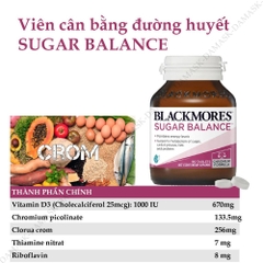 Viên Uống Cân Bằng Đường Huyết Sugar Balance Blackmores Úc