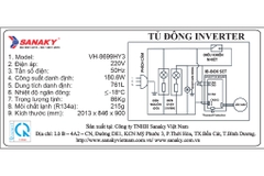 Tủ đông Sanaky Inverter 760 Lít VH-8699HY3 (1 Chế Độ)