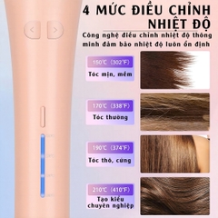 Máy làm tóc xoăn tự động, máy uốn tóc tự động VividSkin chống bỏng, máy uốn sóng nước size 25mm