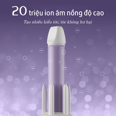 MÁY UỐN TÓC XOĂN XOAY TỰ ĐỘNG VIVID&VOGUE VER 2.0 C222B/ Màu tím