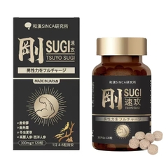 Viên uống tăng cường sinh lực cao cấp Tsuyo Sugi, Sinca (đông trùng hạ thảo, nhung hươu, nhân sâm, maca), Nhật (120 viên)