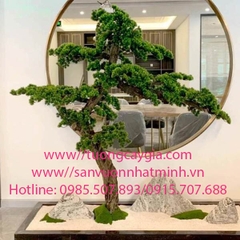 Thi công lắp đặt cây Tùng la Hán nhân tạo dáng đẹp nhất Hà Nội
