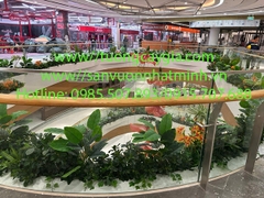 Decor cây hoa lá tại lan can thông tầng TTTM Vicom Mega Mall Vũ Yên - Hải Phòng