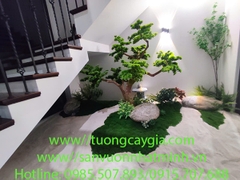 Thi công tiểu cảnh - giải pháp làm đẹp cho khu vực cầu thang nhà phố