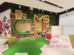 Decor Tường cây giả, tường cỏ giả tại CMS - trung tâm tư duy và sáng tạo quốc tế