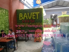 Tường cây giả tại nhà hàng BAVET - CAMPUCHIA