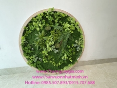 Trang trí vòng tròn bằng rêu nhân tạo cao cấp tại Cầu Giấy - TP Hà Nội