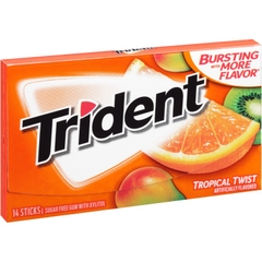 Kẹo gum Trident Tropical Twist 21.6g (12 tép)