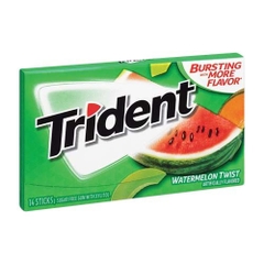 Kẹo gum Trident Watermelon Twist vị Dưa hấu (12 viên - Sugarfree)