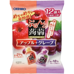 Thạch trái cây Orihiro vị Nho tím & Táo đỏ 240gr