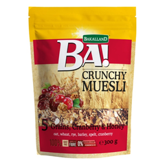 Ngũ cốc Bakalland Cranberry & Honey 300g