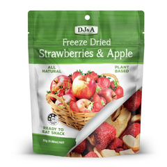 Dâu tây và táo sấy giòn DJ&A 25g