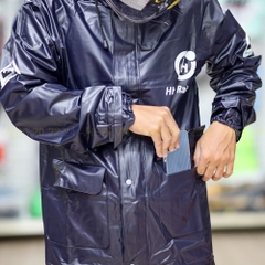 Áo Mưa Bộ PVC Chống Thấm 100% Màu Đen