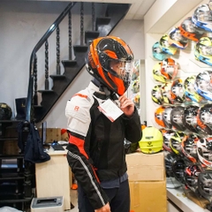 Áo Giáp Komine JK-130 Đen Trắng Đỏ Chính Hãng FREESHIP