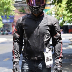 Áo Giáp Komine JK-146 Đen Đỏ Chính Hãng FREESHIP